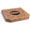 Wimex Krabica na pizzu mikrovlnitá lepenka kraft 40 x 40 x 5 cm