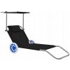 VidaXL Čierne kovové Ležadlo VidaXL Čierne kovové Ležadlo