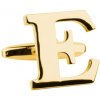 Bubibubi Manžetový gombík zlaté písmeno E Bubibubi Manžetový gombík zlaté písmeno E