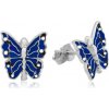 Strieborné detské náušnice Butterfly MODRÉ Strieborné detské náušnice Butterfly MODRÉ