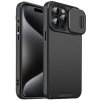 AppleKing matný kryt s posuvnou krytkou kamery na iPhone 15 Pro Max - čierny - možnosť vrátiť tovar ZADARMO do 30tich dní AppleKing matný kryt s posuvnou krytkou kamery na iPhone 15 Pro Max - čierny - možnosť vrátiť tovar ZADARMO do 30tich dní