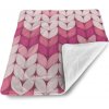 Sablio Deka pre bábätko Trojfarebné ružové pletenie - 90x120 cm Sablio Deka pre bábätko Trojfarebné ružové pletenie - 90x120 cm