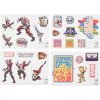 Set 4 listů samolepek na elektroniku Marvel Strážci galaxie 25 samolepek