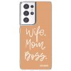 Picasee silikonový průhledný obal pro Samsung Galaxy S21 Ultra 5G G998B - Boss Mama Picasee silikonový průhledný obal pro Samsung Galaxy S21 Ultra 5G G998B - Boss Mama