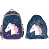 Paso Školský set dvojkomorový batoh + vak na chrbát Jednorožec