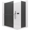 CERANO - Sprchová zástena Walk-in Crystal TL/P - 8 mm - bezvzperový systém + polička/držiak na uteráky - čierna matná, grafitové sklo - 150x80x200 cm CERANO - Sprchová zástena Walk-in Crystal TL/P - 8 mm - bezvzperový systém + polička/držiak na uteráky - čierna matná, grafitové sklo - 150x80x200 cm