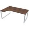 Hobis Pracovný stôl UNI O, ergo, pravý, 180x75,5x120 cm, orech/sivá Hobis Pracovný stôl UNI O, ergo, pravý, 180x75,5x120 cm, orech/sivá