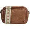Beagles dámska crossbody kabelka Malaga s dekoratívnym popruhom - hnedá Beagles dámska crossbody kabelka Malaga s dekoratívnym popruhom - hnedá
