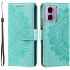 Peňaženkové puzdro Embossing Pattern Mandala Flower zelené – Motorola Moto G85 5G Peňaženkové puzdro Embossing Pattern Mandala Flower zelené – Motorola Moto G85 5G
