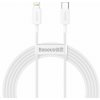 Baseus CATLYS-A02 Superior Series USB-C na Lightning, 20 W, PD, 1m, bílý Baseus CATLYS-A02 Superior Series USB-C na Lightning, 20 W, PD, 1m, bílý