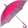 Perletti 26255 Leopardo deštník dámský holový s bordurou modrý