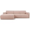 ! Micadoni Home rohová pohovka z textílie buklé Molino Ružová