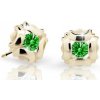 Cutie Jewellery Slušivé detské náušnice zo žltého zlata C2216-30-X-1 zelená Cutie Jewellery Slušivé detské náušnice zo žltého zlata C2216-30-X-1 zelená