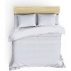 L'essentiel Bavlnené obliečky Guher 220x200 cm+2x 50x70 cm+2x 70x70 cm a prestieradlo biele/sivé L'essentiel Bavlnené obliečky Guher 220x200 cm+2x 50x70 cm+2x 70x70 cm a prestieradlo biele/sivé