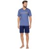 Pánske letné pyžamo - Kompas L Tmavomodrá Krátke Pánske letné pyžamo - Kompas L Tmavomodrá Krátke