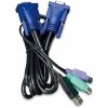 Planet KVM-KC1-1.8m KB/Video/Mouse kabel s USB pro KVM řady 210, integrovaný převodník USB-PS/2