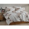 Brotex flanel obliečky Liby hnedá 200x200 70x90