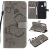 Peňaženkové puzdro Pressed Printing Butterfly Pattern na Huawei P Smart Z -sivá Peňaženkové puzdro Pressed Printing Butterfly Pattern na Huawei P Smart Z -sivá