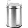Odpadkový kôš, s pedálom, nerezová oceľ, odnímateľná plastová nádoba, 5 l Odpadkový kôš, s pedálom, nerezová oceľ, odnímateľná plastová nádoba, 5 l