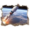 Foto fotografie díra na zeď Kozmická raketa 95x64 cm Foto fotografie díra na zeď Kozmická raketa 95x64 cm