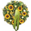 Luxusný umelý veniec borovicový Exclusive slnečnice, ruže, kamélie, margarétky a doplnky 90cm Luxusný umelý veniec borovicový Exclusive slnečnice, ruže, kamélie, margarétky a doplnky 90cm