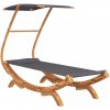 Záhradné lehátko masívne drevo / látka Dekorhome Záhradné lehátko masívne drevo / látka Dekorhome