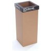 Odpadkový kôš na triedený odpad, recyklovaný, HU popis, 50 l, RECOBIN Office, čierna Odpadkový kôš na triedený odpad, recyklovaný, HU popis, 50 l, RECOBIN Office, čierna