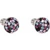 Evolution Group strieborné náušnice kôstky s krištálmi Swarovski mix farieb okrúhle 31336.3 magic violet Evolution Group strieborné náušnice kôstky s krištálmi Swarovski mix farieb okrúhle 31336.3 magic violet