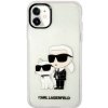 Karl Lagerfeld IML Glitter Karl and Choupette NFT trblietavé iPhone 11 - čiré