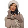 Fashionweek dámska zimná čiapka s kožušinovým lemom KARR110 Béžový