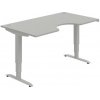 Hobis Pracovný stôl Motion Ergo, ZO, 3S, 160x61-128x90 cm, sivá/sivá Hobis Pracovný stôl Motion Ergo, ZO, 3S, 160x61-128x90 cm, sivá/sivá