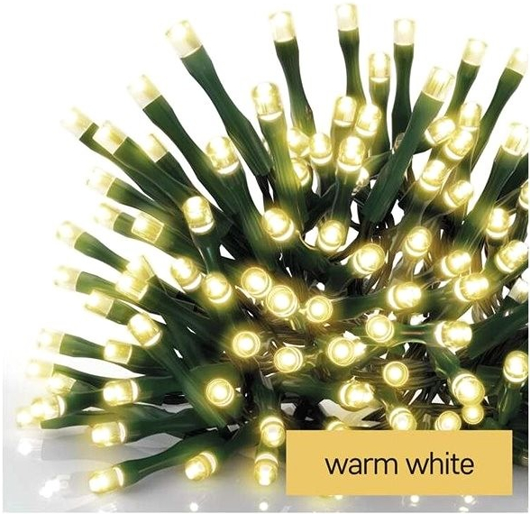 LED vianočná reťaz ježko 6 m vonkajšia aj vnútorná teplá biela časovač 8592920099988