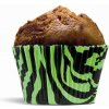 Papierový košíček na muffiny tiger čierny a zelený Papierový košíček na muffiny tiger čierny a zelený