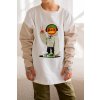 FUN kids tričko biele dlhý rukáv - cool leňochod Farba: Biela, Size: 128/134 FUN kids tričko biele dlhý rukáv - cool leňochod Farba: Biela, Size: 128/134