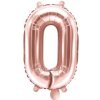 Balón fóliový 35cm - číslo 0, ružové zlato Balón fóliový 35cm - číslo 0, ružové zlato