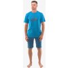 Gina Pánske pyžamo krátke 79128P mesiac-petrolejová L Gina Pánske pyžamo krátke 79128P mesiac-petrolejová L