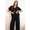 Fashionweek Dámsky béžový komplet blúzka + nohavice s náhrdelníkom – elegantný set K6433 Farba: Čierna, Veľkosť: Universal Fashionweek Dámsky béžový komplet blúzka + nohavice s náhrdelníkom – elegantný set K6433 Farba: Čierna, Veľkosť: Universal