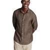 Charles Tyrwhitt Pure Linen Shirt — Mocha - Slim fit Charles Tyrwhitt Pure Linen Shirt — Mocha - Slim fit