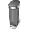 Simplehuman Pedálový oválny odpadkový kôš 40 l, sivá Simplehuman Pedálový oválny odpadkový kôš 40 l, sivá