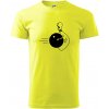Koule vs kolka - Klasické pánske tričko vyššej gramáže - M ( Neonová žltá ) Koule vs kolka - Klasické pánske tričko vyššej gramáže - M ( Neonová žltá )