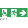 Piktogramy Orion II 300x100 OR12 - Exit dopravo, invalida Piktogramy Orion II 300x100 OR12 - Exit dopravo, invalida