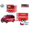 Kids Globe Traffic VW hasiči CZ design 27,5 cm kov spätný chod s prívesom Kids Globe Traffic VW hasiči CZ design 27,5 cm kov spätný chod s prívesom