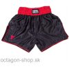 Muay Thai trenky - Fighter - Bangkok plain - čierne/červené Muay Thai trenky - Fighter - Bangkok plain - čierne/červené