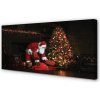 Obraz na plátne Ozdoby na vianočný stromček darčeky Claus 100x50 cm Obraz na plátne Ozdoby na vianočný stromček darčeky Claus 100x50 cm