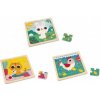 Janod Drevené puzzle s predlohou pre najmenších Trio Zvieratká Janod Drevené puzzle s predlohou pre najmenších Trio Zvieratká