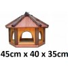 MKStor Drevené kŕmitko pre vtáky 45x40x35cm tik MKStor Drevené kŕmitko pre vtáky 45x40x35cm tik