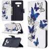 Peňaženkové kožené puzdro na LG K61 - Blue Butterfly Peňaženkové kožené puzdro na LG K61 - Blue Butterfly