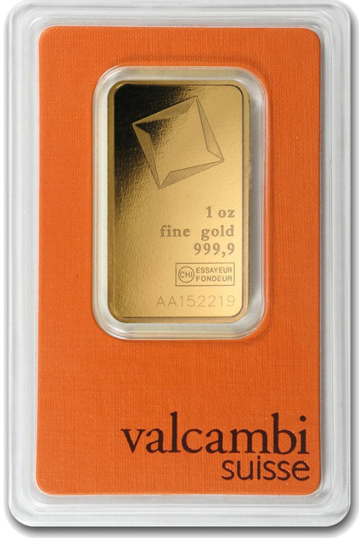 Valcambi Suisse zlatá tehlička 1 oz