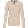 Kariban Tričko K382 s výstřihem do V, dlouhý rukáv, dámské COT20K382r7804-light sand XL Písková světlá Kariban Tričko K382 s výstřihem do V, dlouhý rukáv, dámské COT20K382r7804-light sand XL Písková světlá