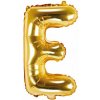 PartyDeco Fóliový balón Mini Písmeno E 35cm zlatý